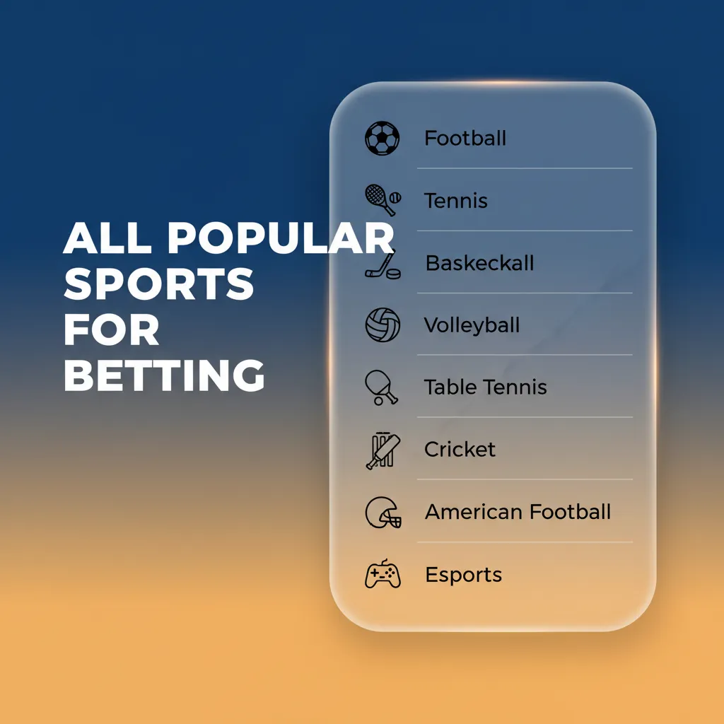 Icons of soccer, cricket, tennis, basketball, and table tennis with betting markets, live odds, and combo bet slip.