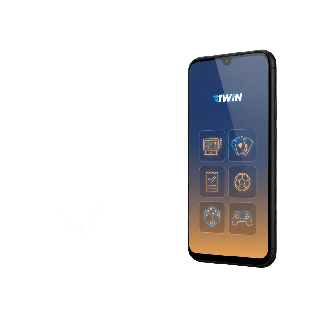 Phone screen showing 1win Android app for on-the-go sports betting and casino play; free download, quick install.