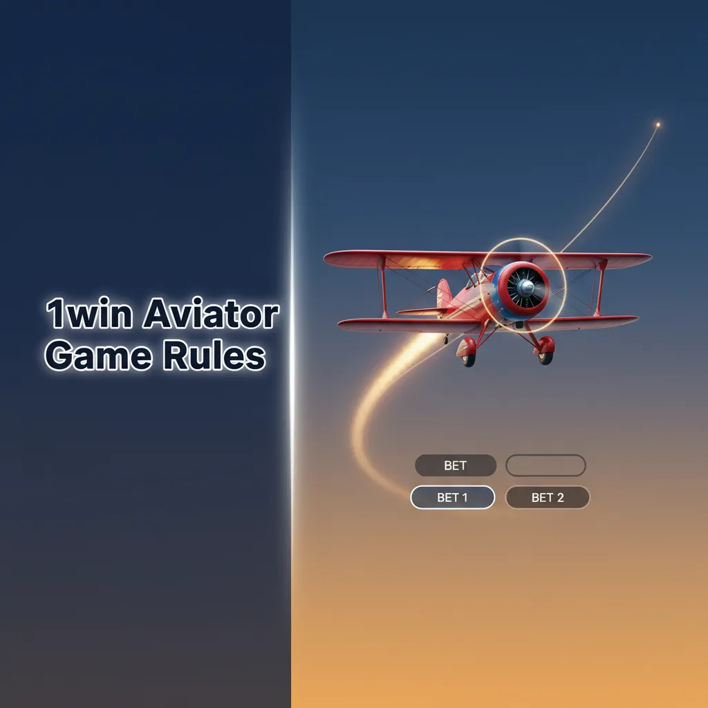 1win Aviator rules: bet, watch plane take off, cash out before end; rising multiplier; auto bet/cashout; one or two bets.