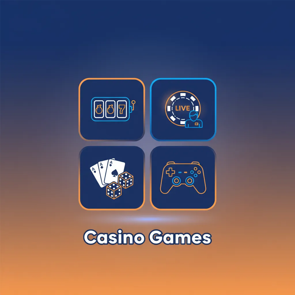 Collage of casino games: slots, roulette, blackjack, baccarat, poker, crash, and live dealer tables, 5,000+ titles.