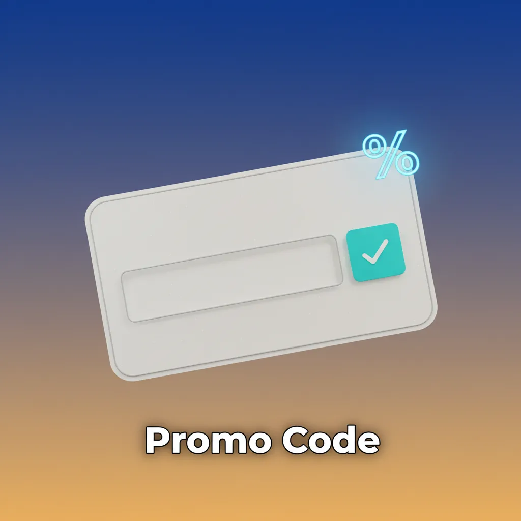 Promo code info: examples NEWSPINS, SPORT10, APP20 with benefits and notes, plus steps to apply in the cashier.