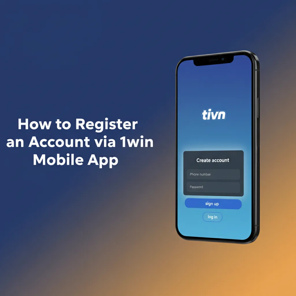 iPhone screen showing 1win registration steps: Sign Up, email/phone, password, currency, promo code, confirm details