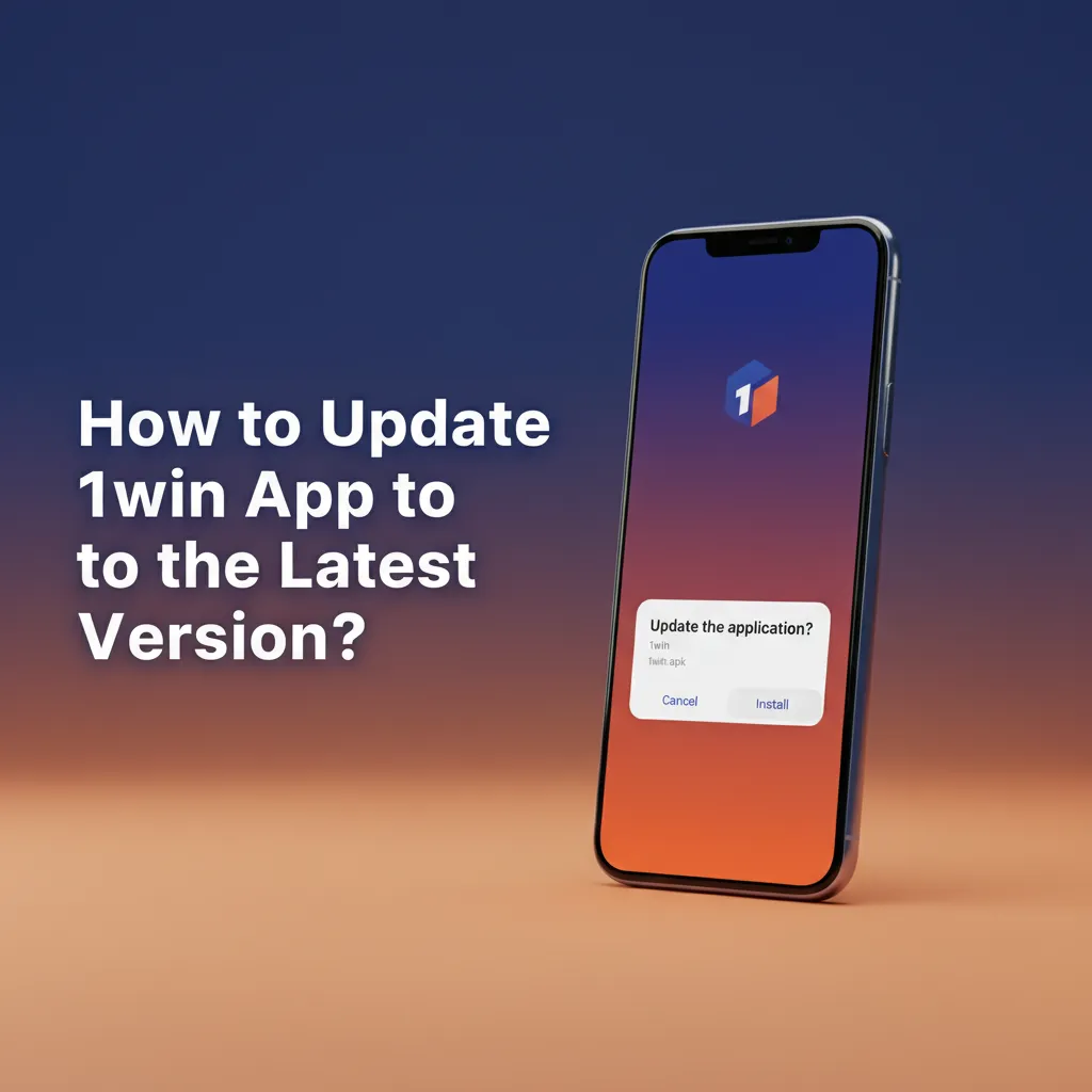 1win app update instructions: go to Settings > Updates, tap Update, install APK, enable unknown apps if blocked