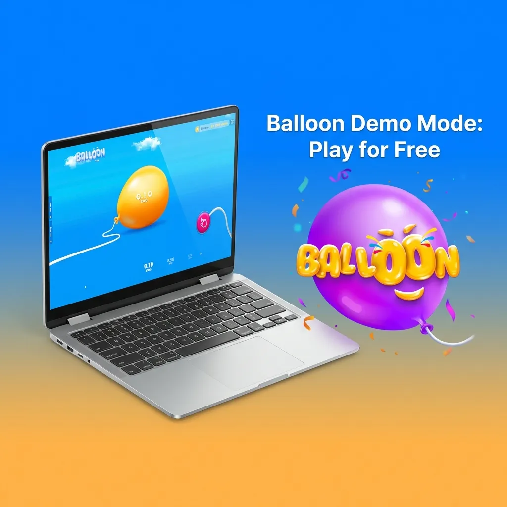 Players testing Balloon game demo mode with virtual credits on digital interface before real-money play