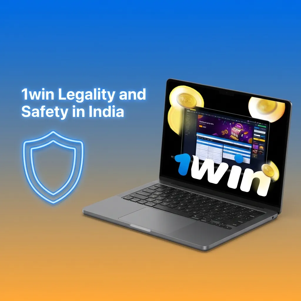 1win logo with Curaçao gaming license badge and SSL security icon, representing legal online gaming for Indian players
