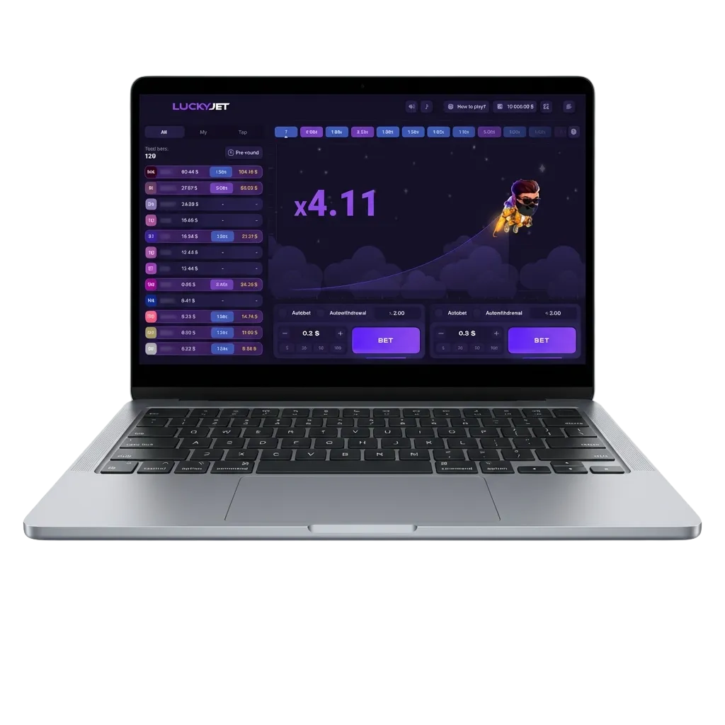 Lucky Jet crash game interface showing airplane ascending with multiplier counter and betting controls on 1win casino platform