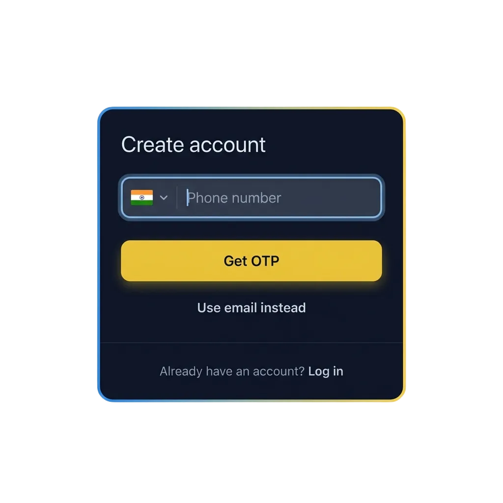 1win registration page showing login form and account verification steps for Indian players on desktop and mobile devices