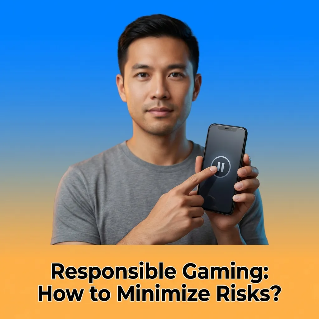 Person setting budget limits on smartphone for responsible gambling and risk management in online gaming