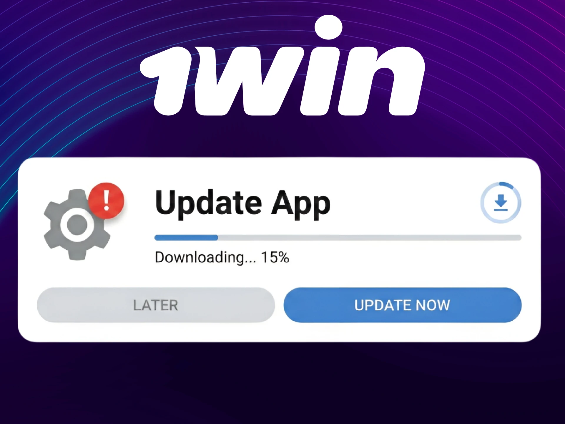 Update your 1win Android App to access the latest features.
