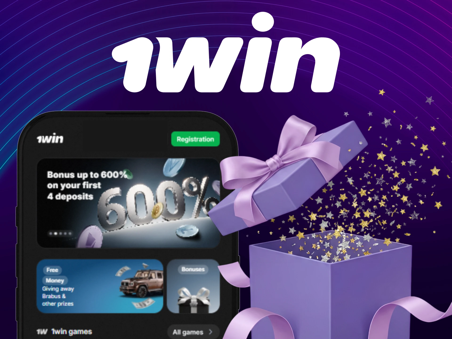 Claim a generous welcome bonus for newcomers in the 1win App.
