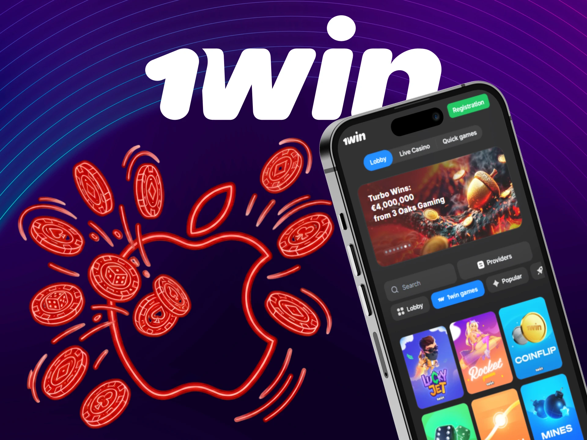 Install the 1win Casino app on iOS to enjoy top games.