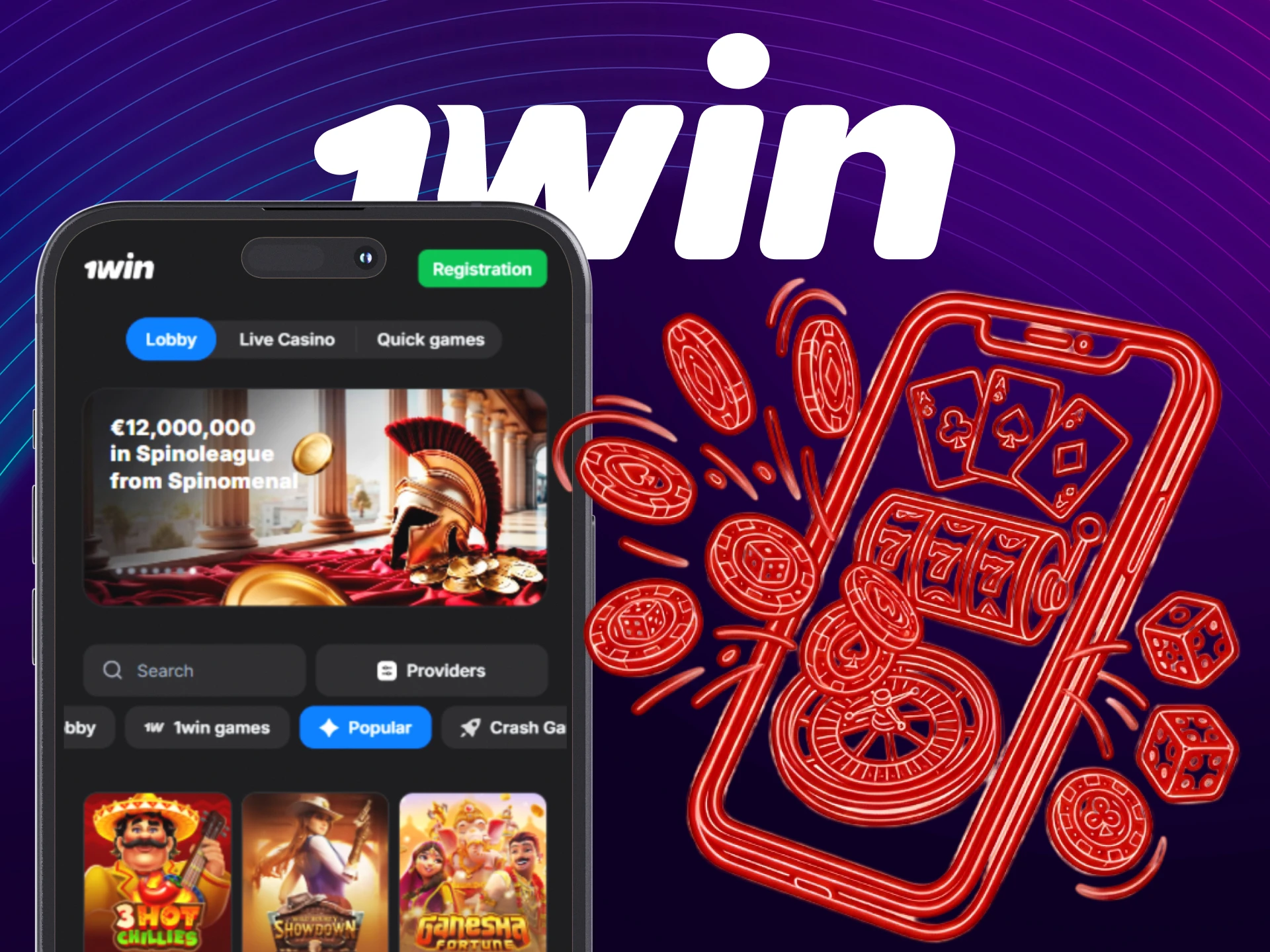 Visit the 1win Casino mobile website version for instant gambling action.