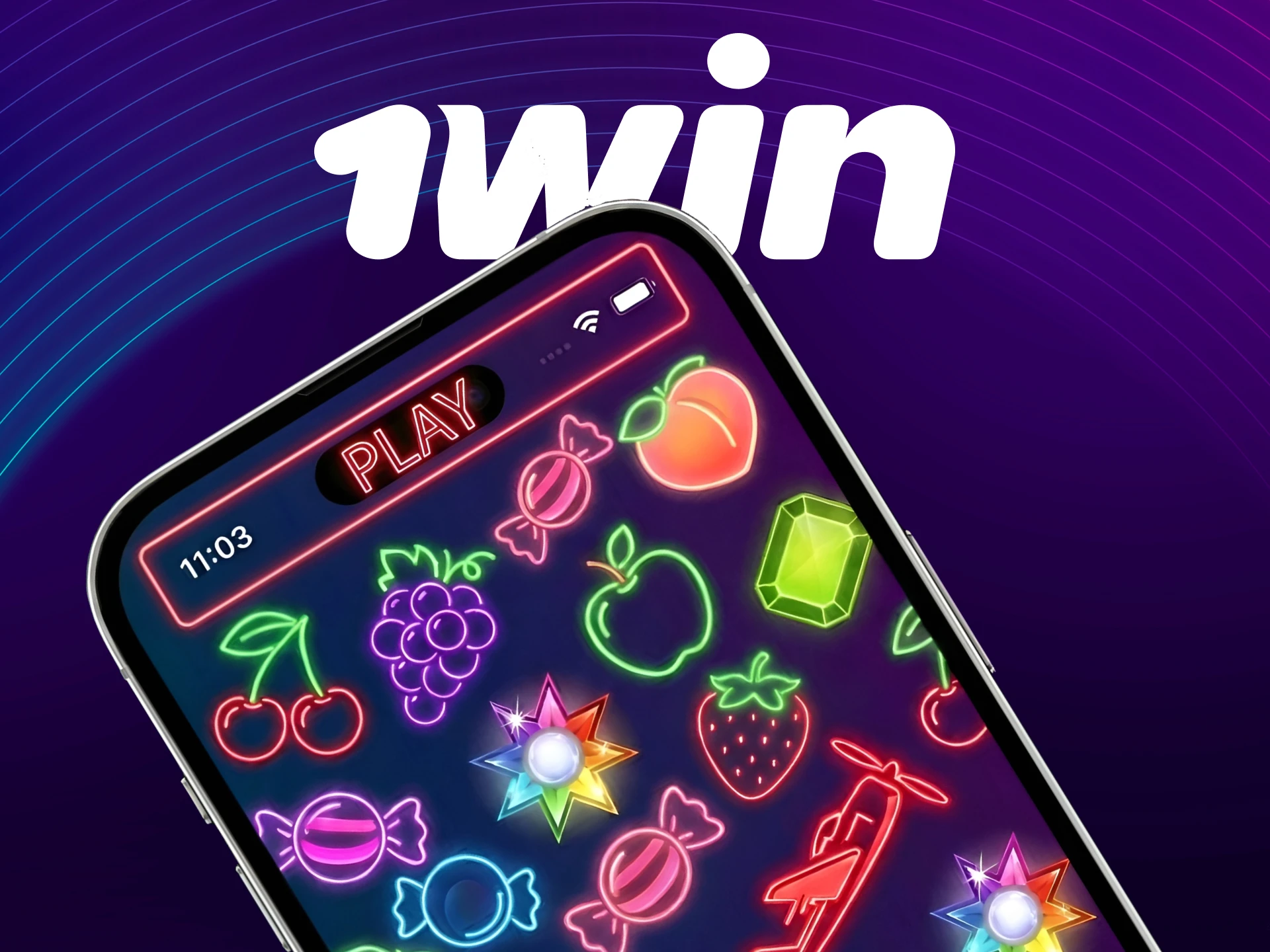 Play top casino games available in the 1win App for iOS.