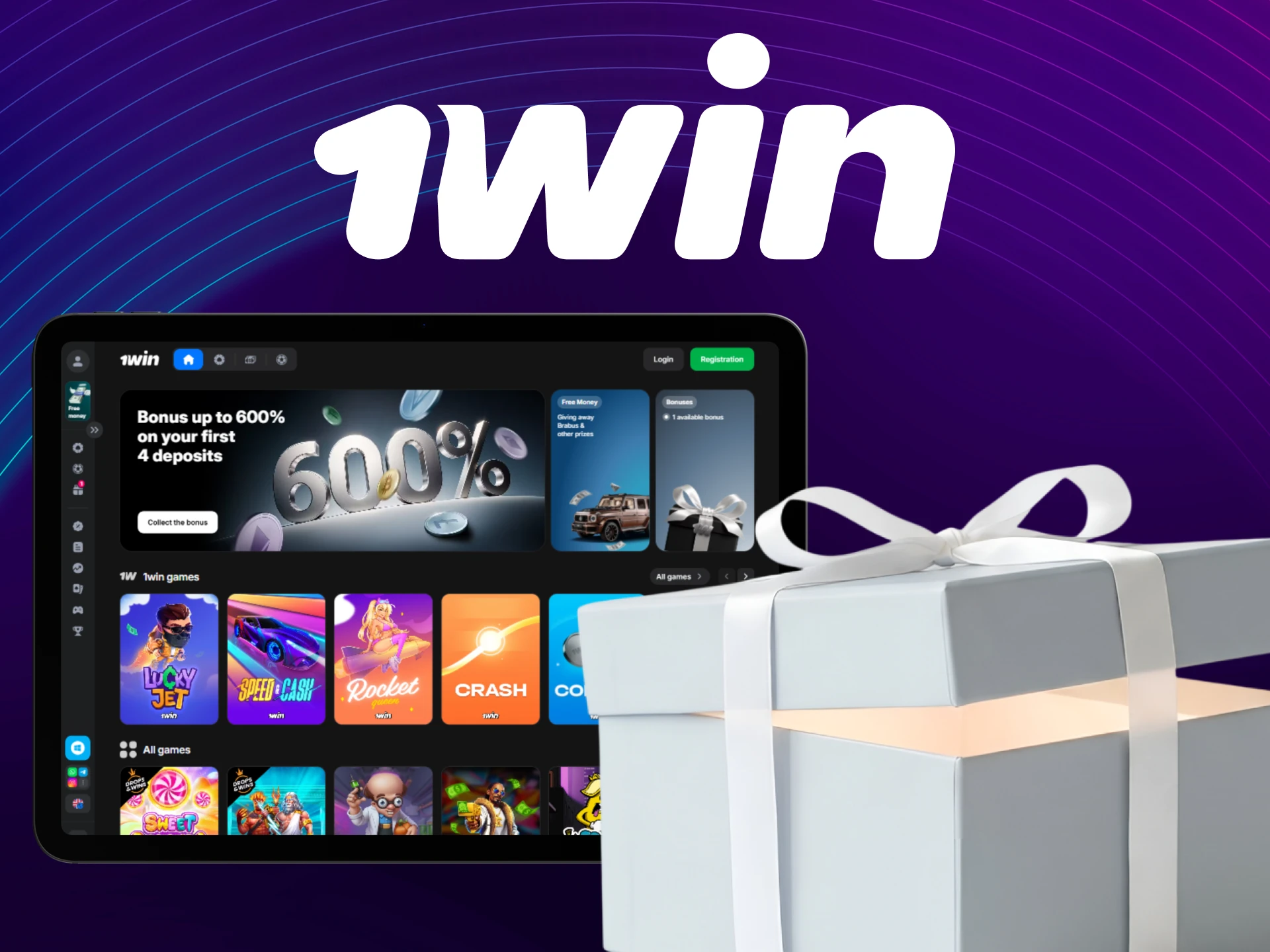 Claim your welcome bonuses after installing the 1win App for iOS.