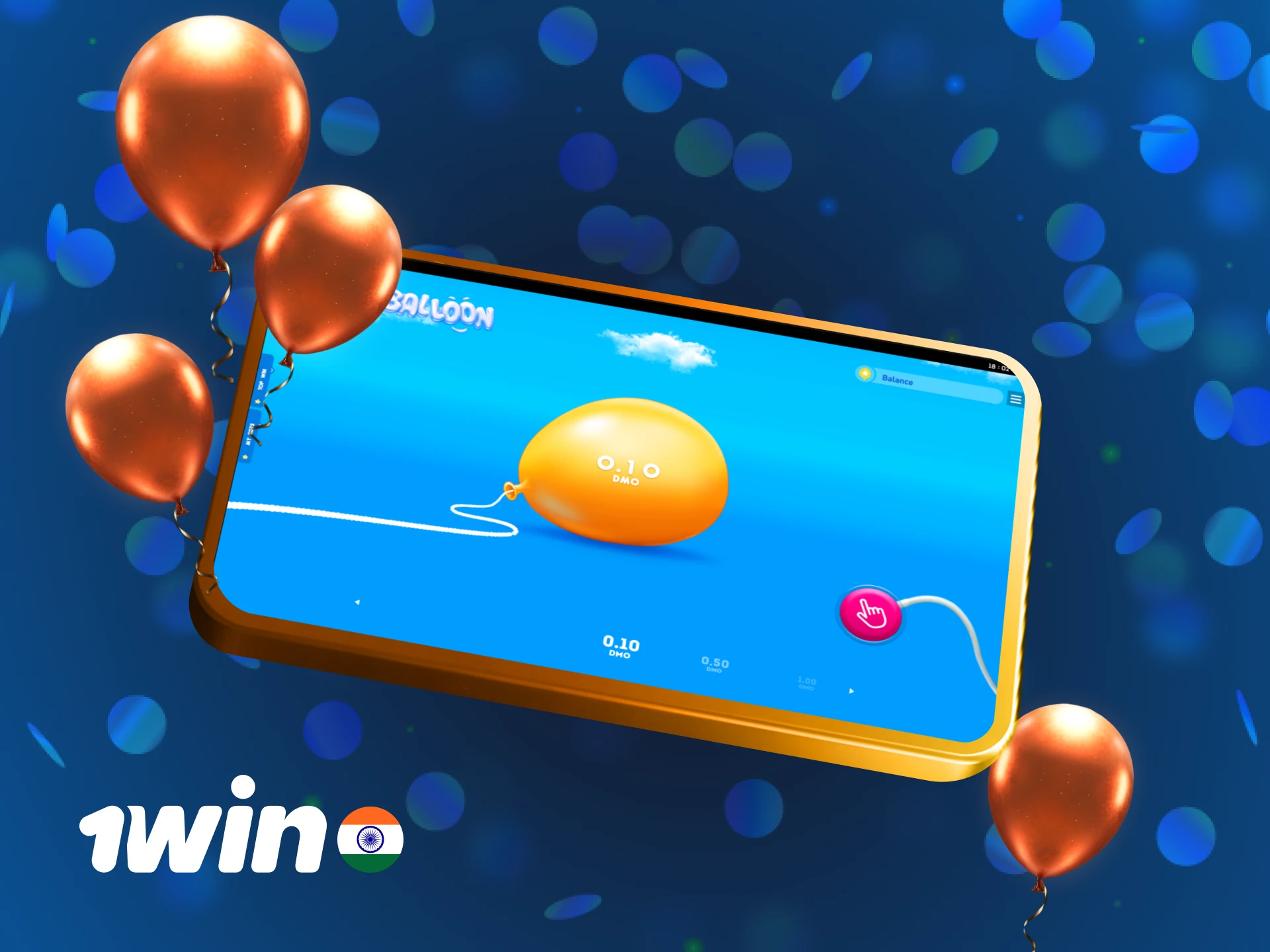 Try the Balloon game demo mode for free at 1win.