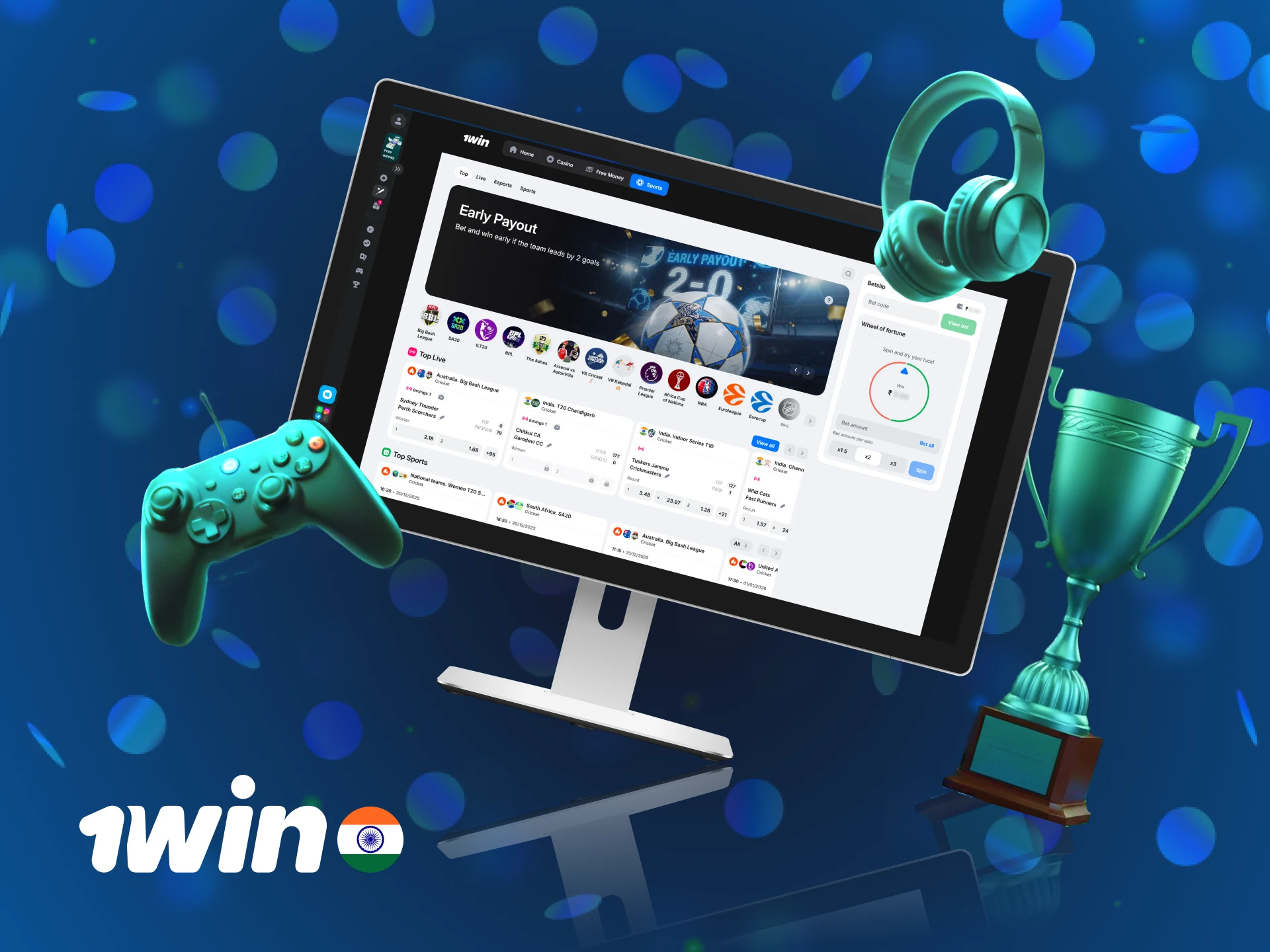 Use professional tips for 1win E-Sports betting to win more in India.