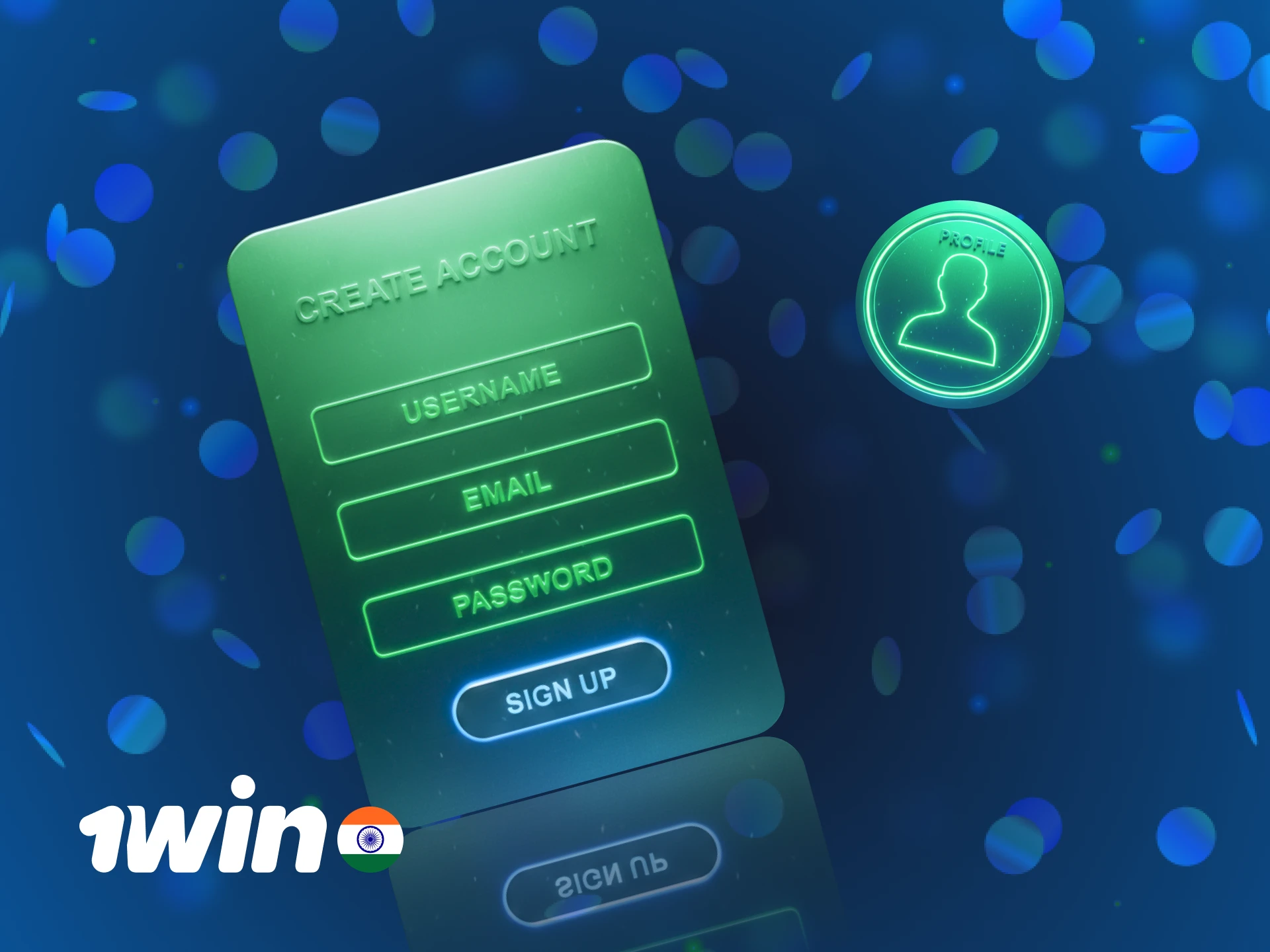 Complete the 1win registration via the mobile application to start playing.