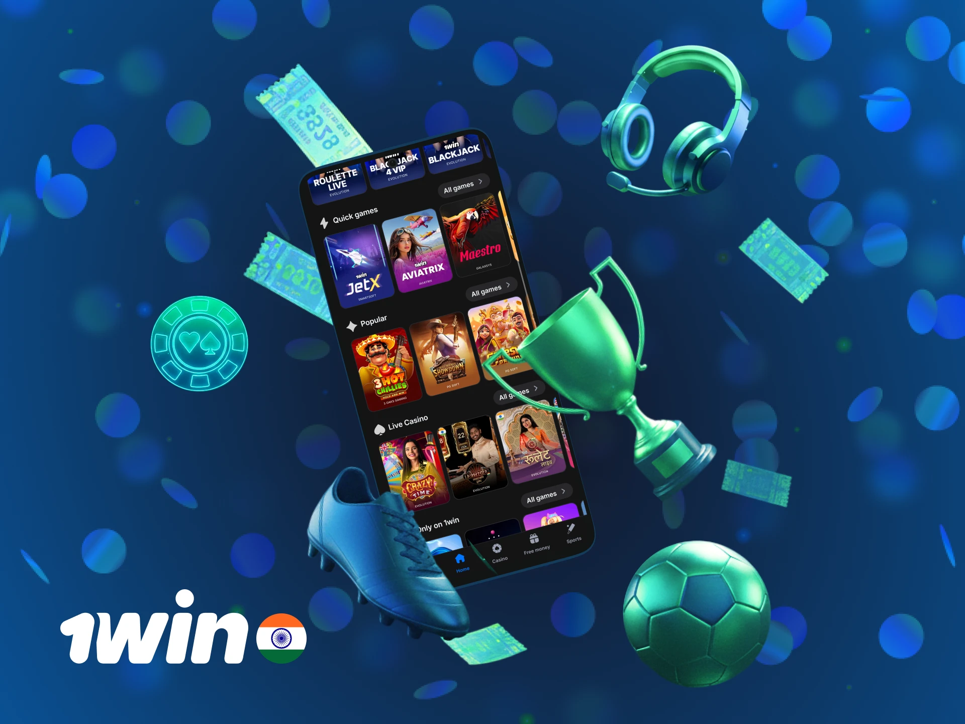 Explore key features of the application following your 1win registration.