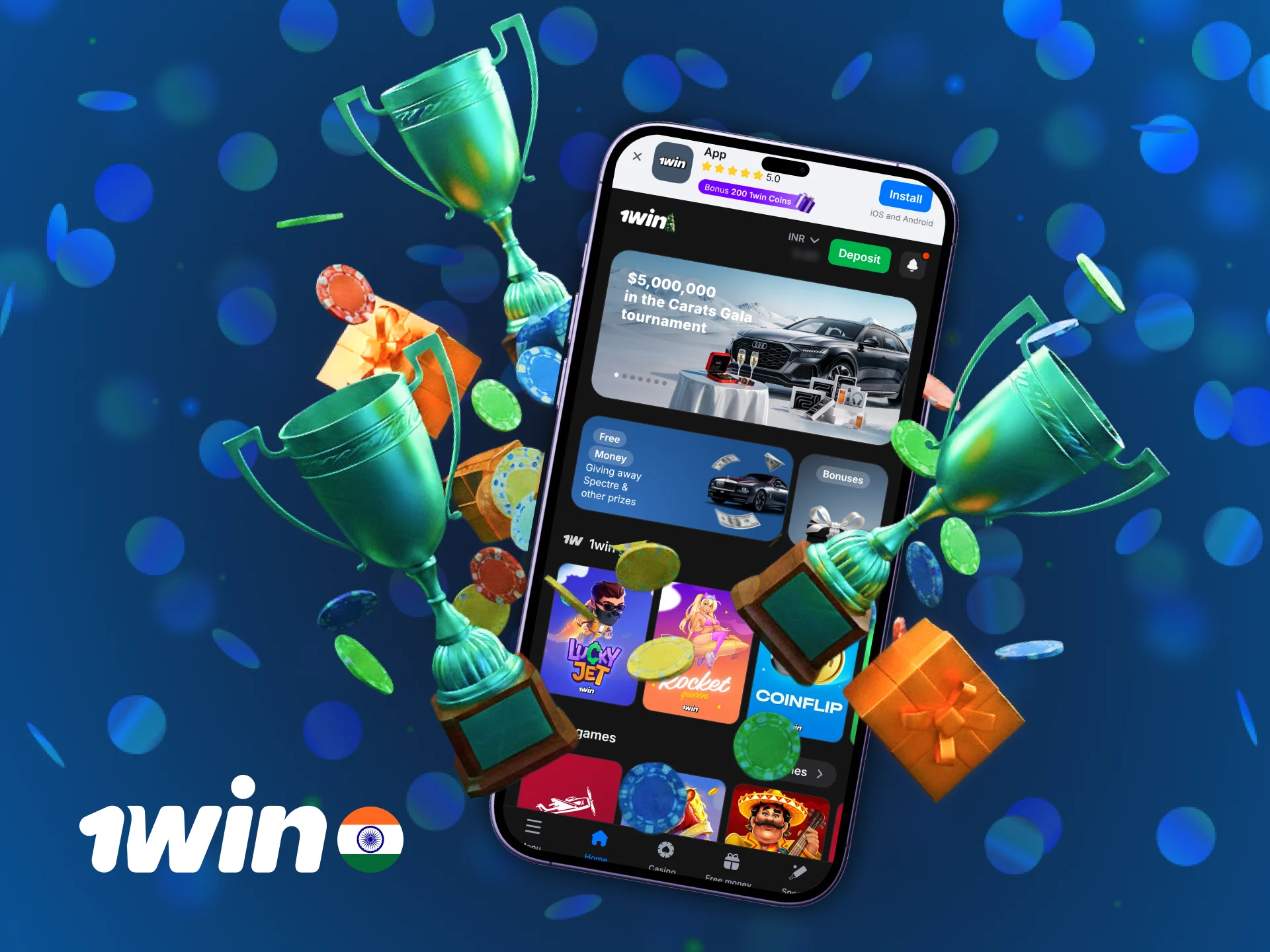 Start sports betting in the 1win App for a great experience.