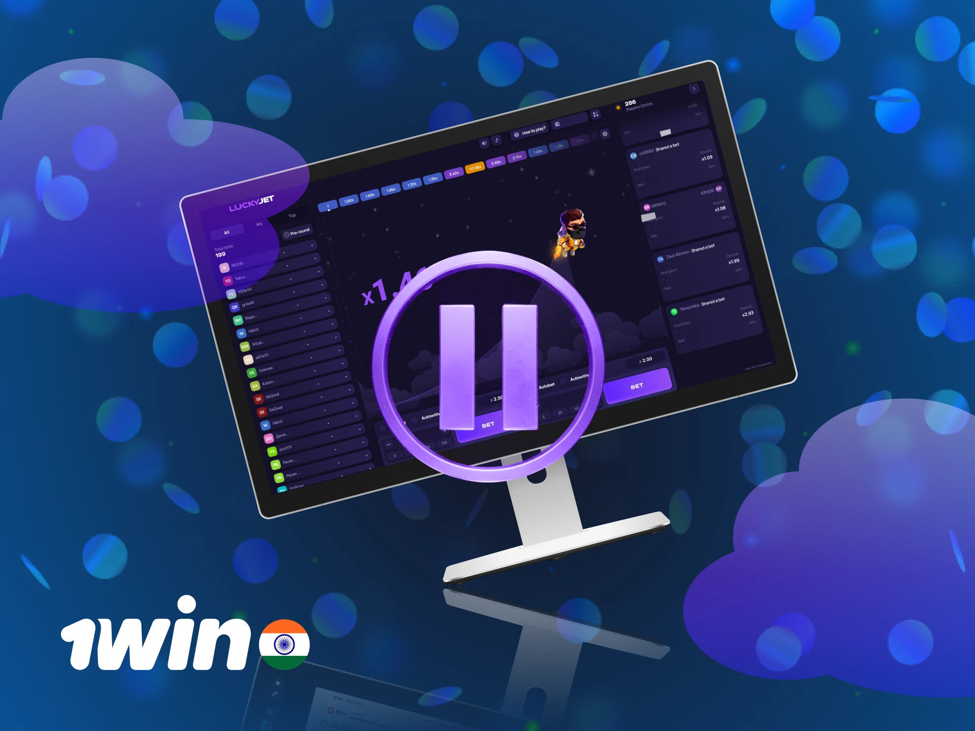 Practice responsible gaming while playing Lucky Jet on the 1win site.