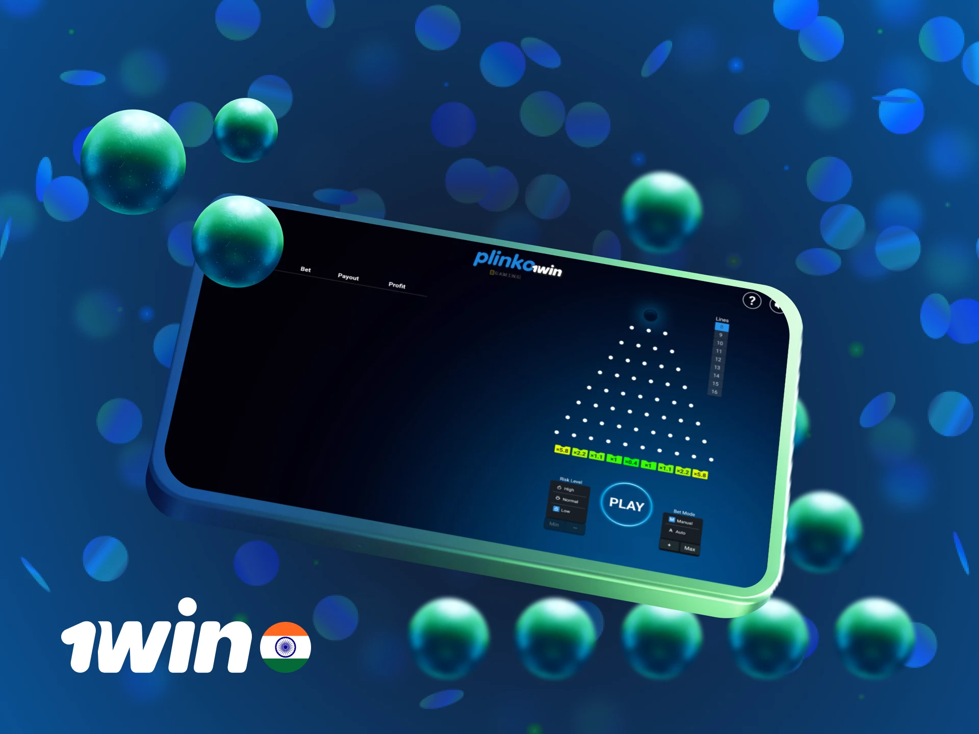 Launch the Plinko demo mode to play for free at 1win.