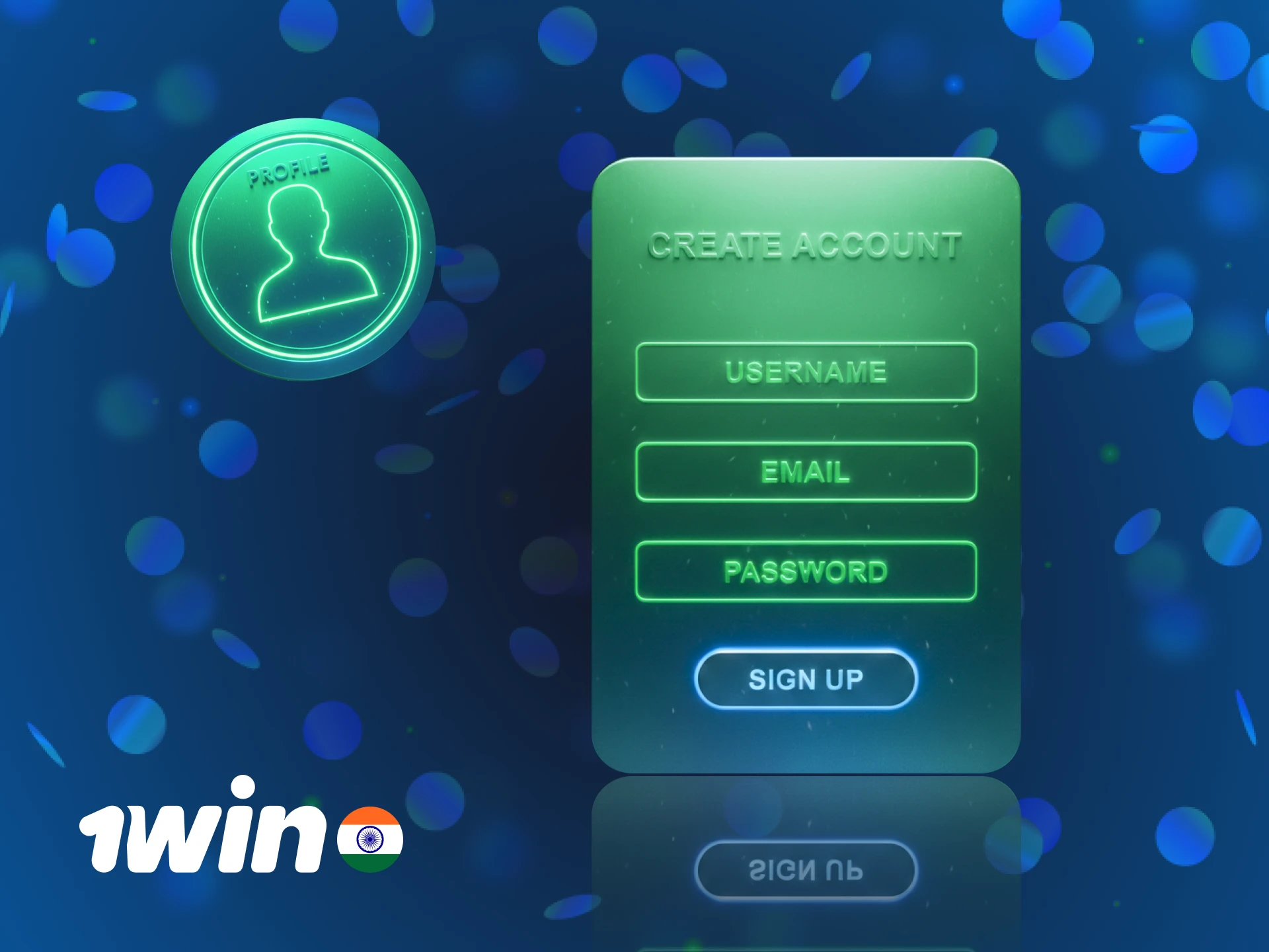 Complete the 1win registration process to start betting in India.