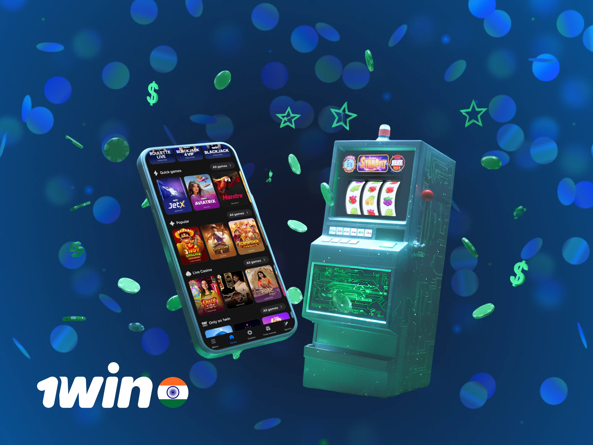 Start spinning top 1win slots through the convenient mobile application.