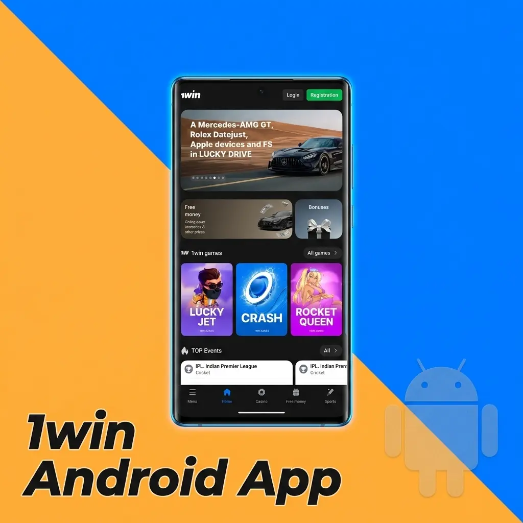 1win Android APK download and installation steps on mobile device with Android 5.0 or higher settings