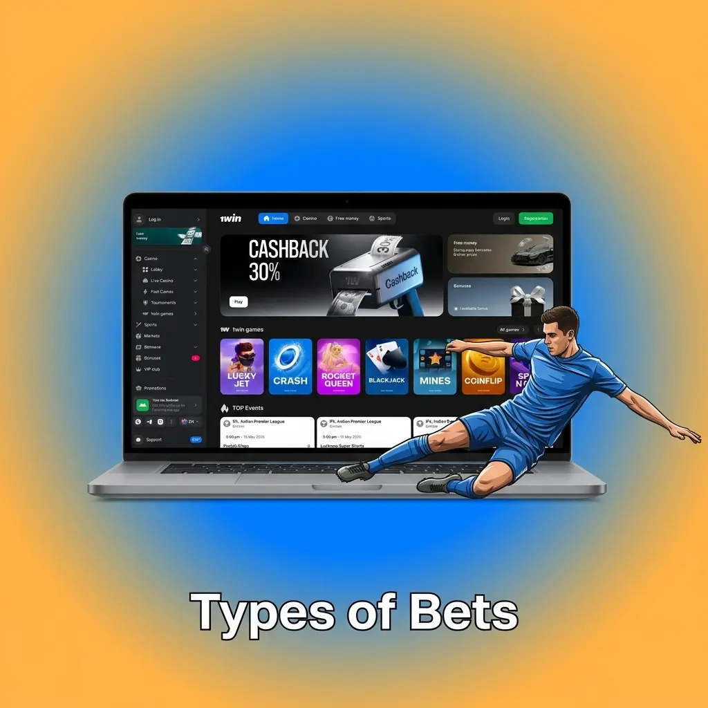 1win betting types: single wager, parlay accumulator, and system bets explained on one slip