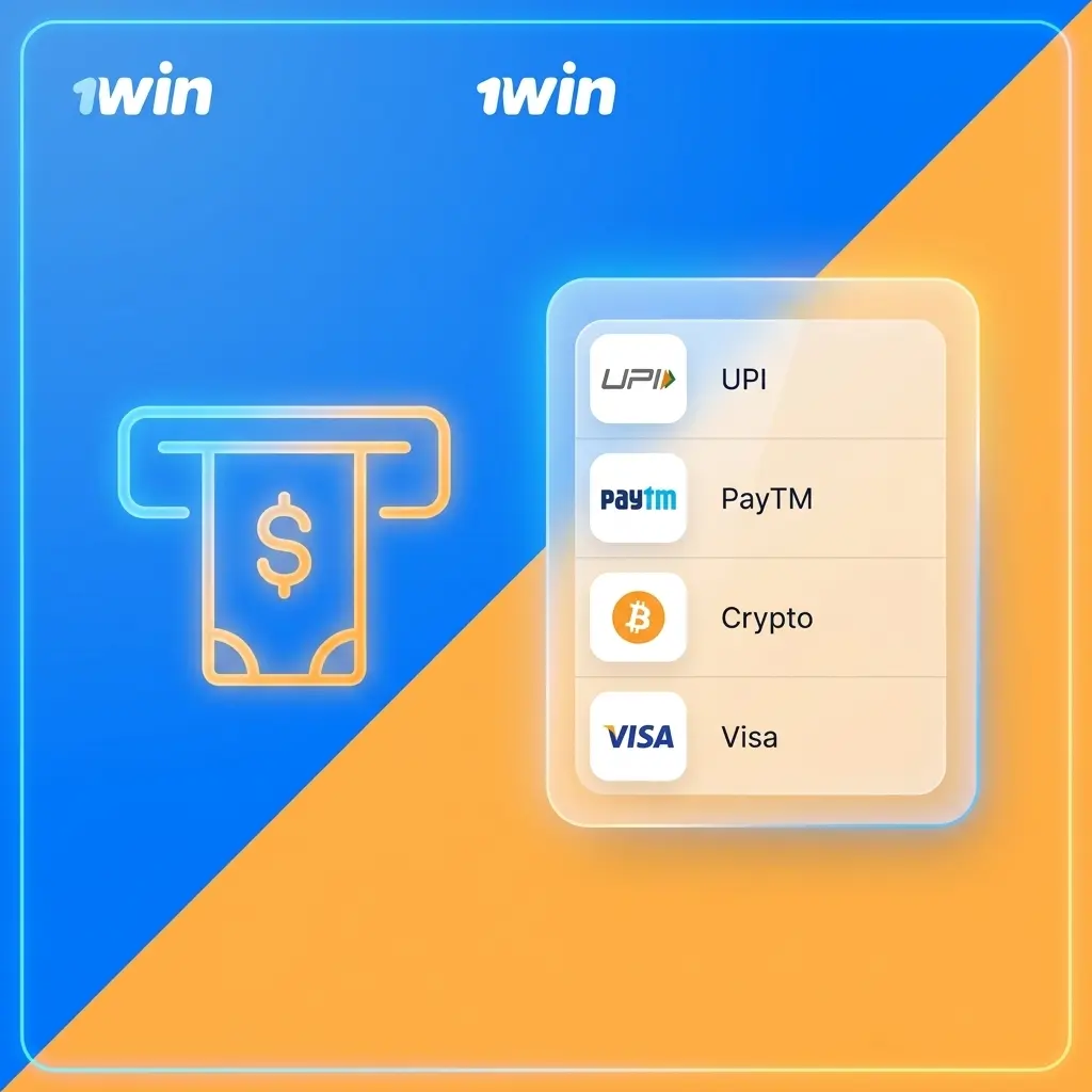 1win withdrawal methods including UPI, PayTM, PhonePE, GPay, cryptocurrency, Visa, and Mastercard for secure payouts