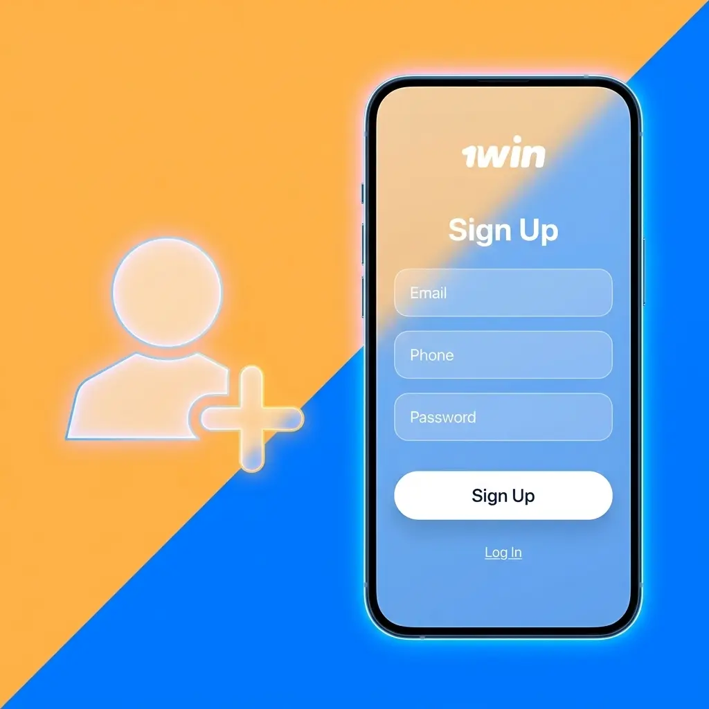 1win registration steps showing sign-up options including email, phone, and social media login for new users worldwide